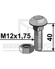 30.046 Śruba  z nakrętką - M12x1,75x40 - 10.9 30.046.97