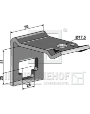 30-101-5661 Uchwyt zęba - 25 x 25 30-101-5661.97