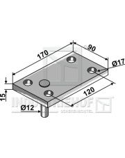 30-101-63 Płytka mocująca ze sworzniem 30-101-63.97