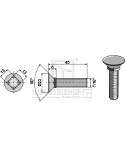 924-POL-1754 Śruba płużna 7/16
