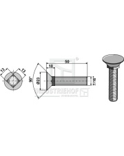 924-POR-2004 Śruba płużna 7/16