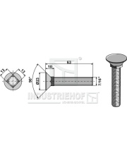 924-POR-2504 Śruba płużna 7/16