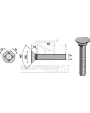 924-POR-2754 Śruba płużna 7/16