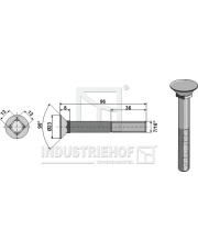 924-POR-3874 Śruba płużna 7/16