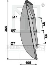 99.AC-03 Redlica siewnika z końcówką metalową model Optima INDUSTRIEHOF 99.AC-03.97