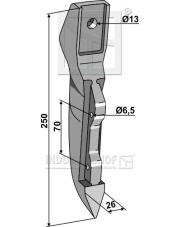 99.GA-11 Redlica siewnika z końcówką metalową INDUSTRIEHOF 99.GA-11.97
