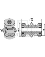 31-0001-25 Łożysko kpl. do wału czworokątnego 25x25 31-0001-25.97