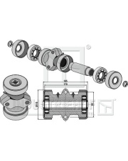 31-0001-28 Łożysko kpl. do wału czworokątnego 28x28 31-0001-28.97