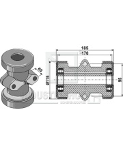 31-0001-K Łożysko kpl. do osi czworokątnej 30x30 31-0001-K.97