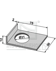 31-0007 Płytka zabezpieczająca do wału czworokątnego 30x30 31-0007.97