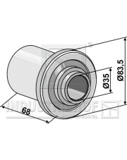 31-0016F Tuleja dystansowa - 68mm 31-0016F.97