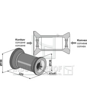 31-0029 Złączka do wału czworokątnego 40x40 31-0029.97