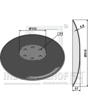 31-003561 Talerz gładki - O515x4,8 INDUSTRIEHOF 31-003561.97
