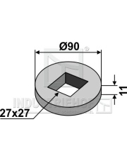 31-0070 Pierścień do spawania do osi czworokątnej 26x26 31-0070.97