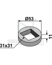 31-0071 Pierścień do spawania do osi czworokątnej 28x28 i 30x30 31-0071.97