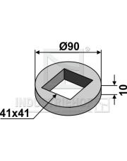 31-0074 Pierścień do spawania do osi czworokątnej 40x40 31-0074.97