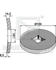31-0074G Pierścień do spawania  do osi czworokątnej 36x36 i 40x40 31-0074G.97