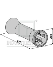 31-0077 Złączka do wału czworokątnego 26x26 31-0077.97