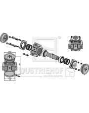 31-0088 Łożysko kpl. do wału czworokątnego 50x50 31-0088.97