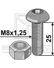 31-0105 Śruba z gniazdem sześciokątnym - M8x1,25 - 8.8 31-0105.97