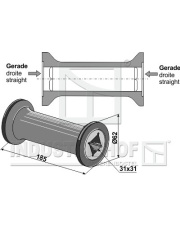 31-0122 Złączka do wału czworokątnego 30x30 31-0122.97