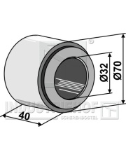 31-0154 Iron ring compl. with hardwood bearing - O32mm 31-0154.97