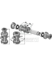 31-0413H Łożysko kpl. bez pokrywy do wału czworokątnego 28x28 31-0413H.97