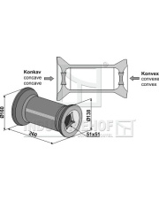 31-0435 Złączka do wału czworokątnego 50x50 31-0435.97