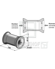 31-0436 Złączka do wału czworokątnego 30x30 31-0436.97