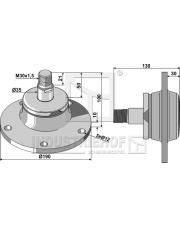 31-0486 Łożysko - gwint prawoskrętny 31-0486.97