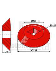 31-0516 Nakładka - wewnętrzna do osi czworokątnej 40x40 31-0516.97