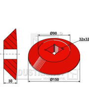 31-0517 Nakładka - wewnętrzna do osi czworokątnej 30x30 31-0517.97
