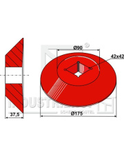 31-0519 Nakładka - zewnętrzna do osi czworokątnej 40x40 31-0519.97