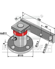 31-0520 Piasta talerza z trzonkiem - lewa 31-0520.97