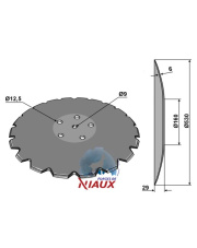 31-0538 Talerz zębaty z płaską nasadką - O530 31-0538.97