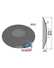 31-0540 Talerz gładki z płaską nasadką - O410x5 31-0540.97