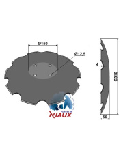 31-0584 Talerz zębaty z płaską nasadką - O510 INDUSTRIEHOF 31-0584.97