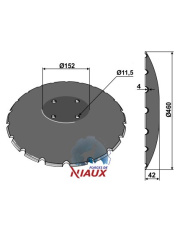 31-0586 Talerz zębaty z płaską nasadką - O460 31-0586.97