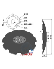 31-0589 Talerz zębaty z płaską nasadką - O560 31-0589.97
