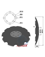 31-0591 Talerz zębaty z płaską nasadką - O510 31-0591.97
