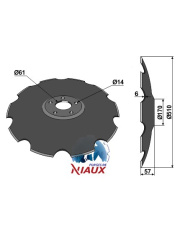 31-0595 Talerz zębaty z płaską nasadką - O510 31-0595.97