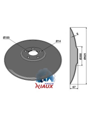 31-0596 Talerz gładki z płaską nasadką - O625x6 31-0596.97