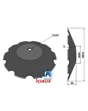 31-0731 Talerz zębaty O610x5 - w kształcie ściętego stożka 31-0731.97