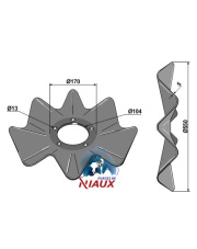 31-0919 Talerz z pofalowanym ostrzem O550x5 31-0919.97