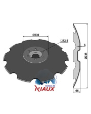 31-0961 Talerz zębaty - O735x6 31-0961.97