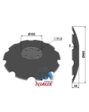 31-0969 Talerz zębaty z płaską nasadką O460 31-0969.97