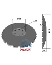 31-1008 Talerz zębaty z płaską nasadką O510 31-1008.97