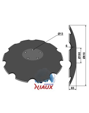 31-1014 Talerz zębaty - O610x6 31-1014.97