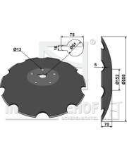 31-1018 Talerz zębaty - O550x5 31-1018.97