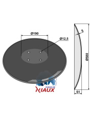 31-1021 Talerz gładki z płaską nasadką O580 31-1021.97